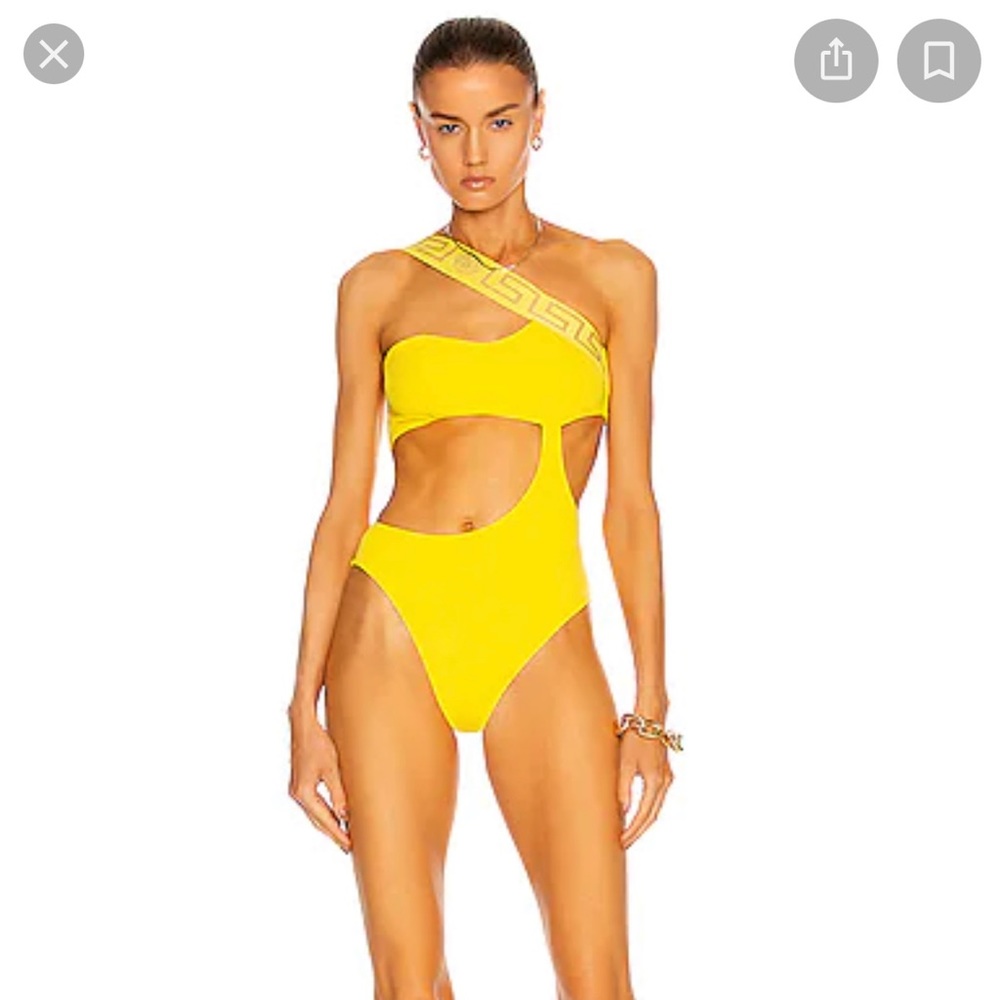 Versace Cutout One Piece Swimsuit